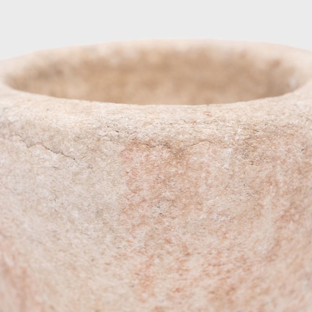 Chinese Antique Chinese Chiseled Marble Kitchen Mortar, Early 20th Century For Sale - Image 3 of 3