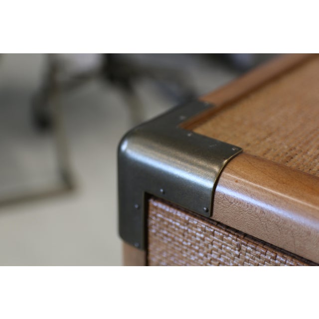 Laguna Sapphire Woven Trunk Bedside Table For Sale In Los Angeles - Image 6 of 9