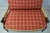Raymond Waites Mahogany Overstuffed Loveseat & Ottoman For Sale - Image 4 of 18