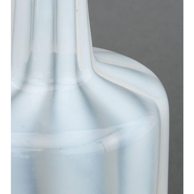 French Opaline Glass Bottle Vase For Sale - Image 4 of 7