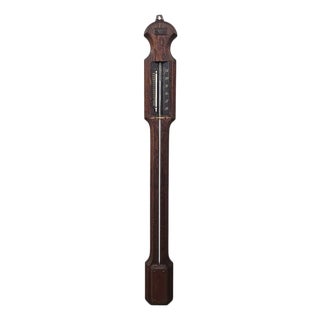 Antique Taylor Stick Barometer in Solid Oak Case – Late 19th/Early 20th Century For Sale