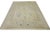 Early 21st Century Cream & Blue Floral Design Handwoven Wool Turkish Oushak Rug 8'2" X 10'6" For Sale In Houston - Image 6 of 8