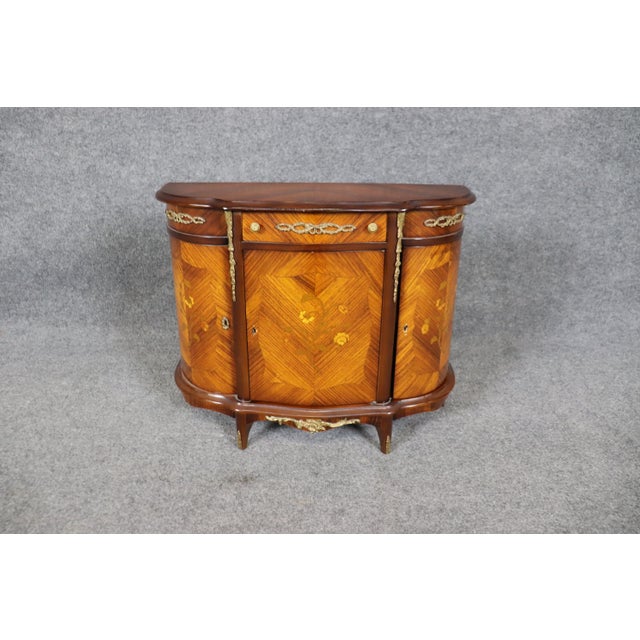 Miniature Salesman's Sample French Louis XV Inlaid Jewelery Box For Sale - Image 4 of 12