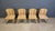 Set of 4 rare dining chairs produced by Mario Sabot featuring brass and wicker frames with the original cushions. Good...