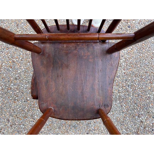 Mid 19th Century Mid 19th Century Bamboo-Turned Windsor Side Chairs With Single Board Seats, a Pair For Sale - Image 5 of 9