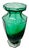 Vibrant Emerald Green Octagon Vase | 1990s Italian 24% Lead Crystal | Royal Gallery Statement Decor For Sale - Image 9 of 13