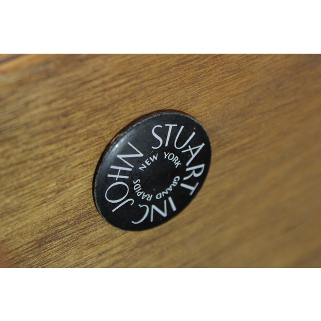 Pair John Stuart Mid Century Modern Ebony & Chrome Nightstands For Sale - Image 14 of 14