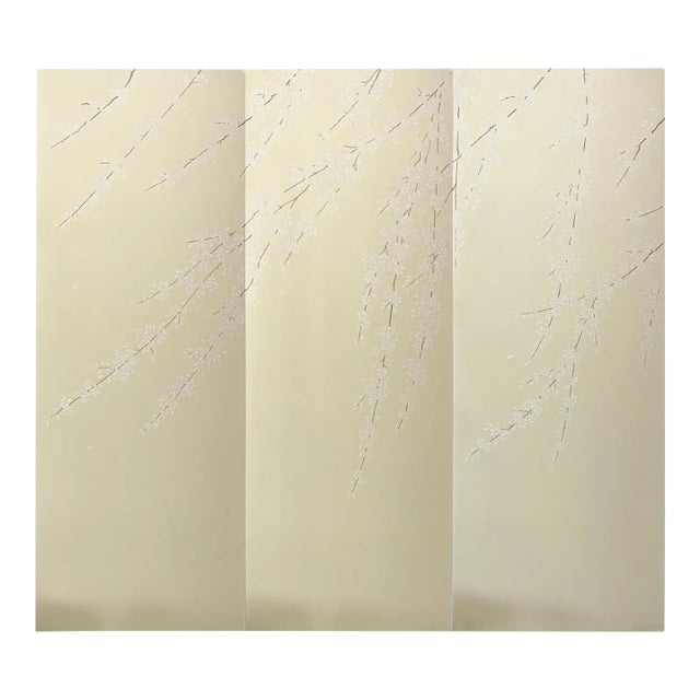 Branches Mural Hand Painted Wallpapers Living Room Decor Artworks - 3 Panels For Sale