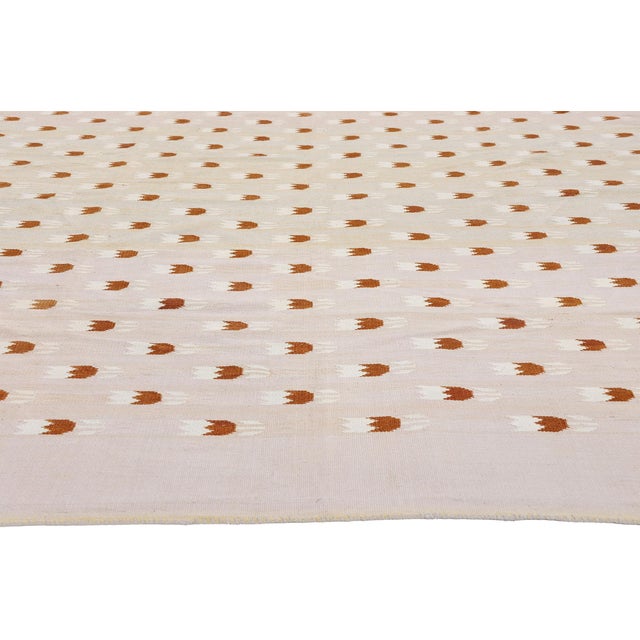 Vintage Indian Dhurrie Rug, 05'00 X 08'08 For Sale - Image 4 of 10