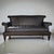 Contemporary Loom Sculptural Leather Sofa – Custom Refinished Dark Brown Statement Piece For Sale - Image 3 of 6