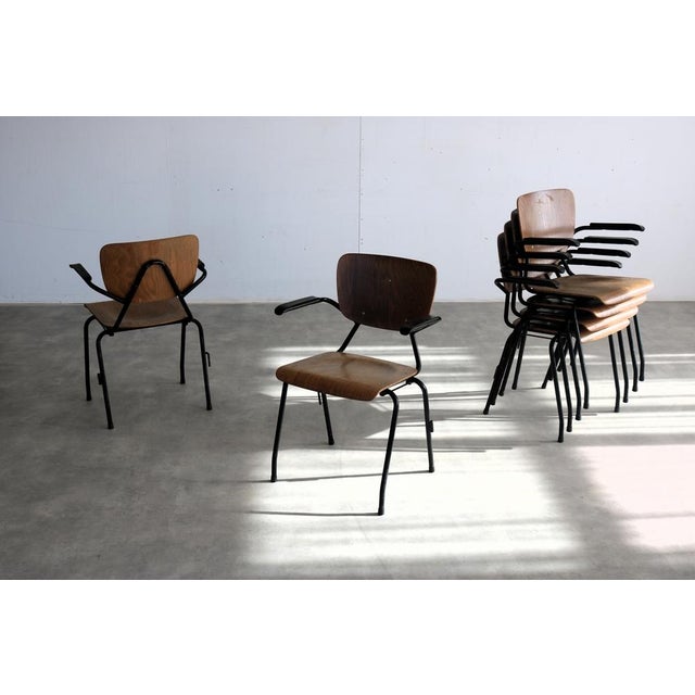 Vintage Industrial Stackable School Chair, 1960s, in Good conditions. Designed 1960 to 1969