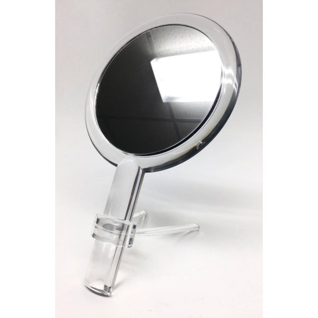 Vintage 90’s Lucite Hand Mirror Set Unique For Sale - Image 4 of 11