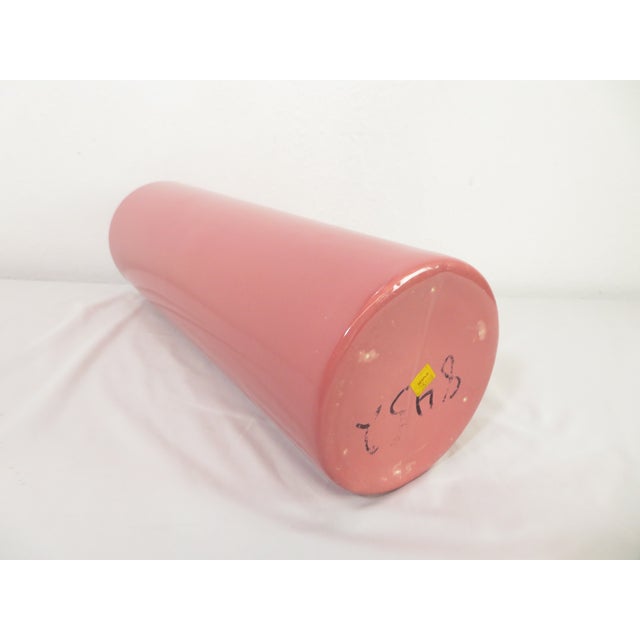 Ceramic Vintage Post Modern Pink Ceramic 21" Tall Floor Vase Retro ~ Jaru / Haeger Style ~ Retro Art Pottery For Sale - Image 7 of 8