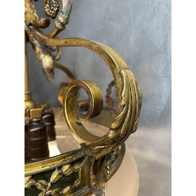 French Pendant Light in Gilt Bronze For Sale - Image 4 of 8