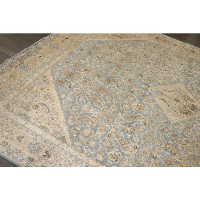 Early 20th Century Soft Blue Persian Mahal Rug - 10'1" x 13'6" For Sale In New York - Image 6 of 11