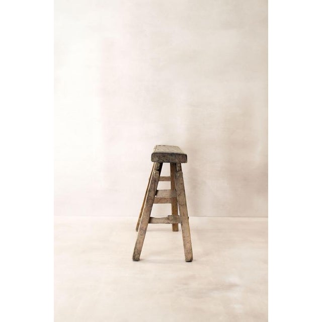 Rustic Antique Rustic Elm Bench For Sale - Image 3 of 7