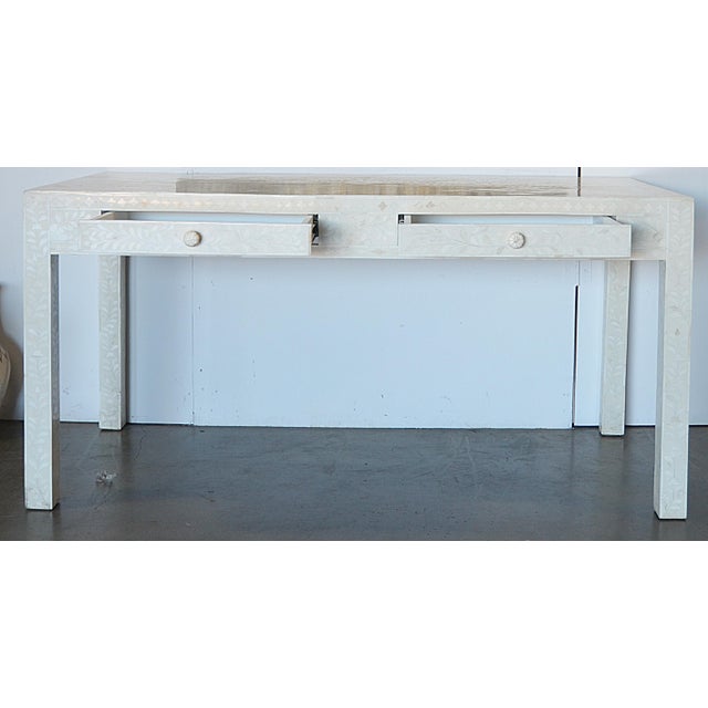 Moroccan Inspired 2Drawer Bone Inlay Desk Chairish