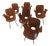Model Medea 102 Chairs by Vittorio Nobili for Medea, 1950s, Set of 6 For Sale