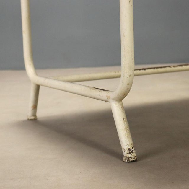 Paper Vintage Writing Desk in Enamelled Metal and Laminate, Italy, 1960s For Sale - Image 7 of 10