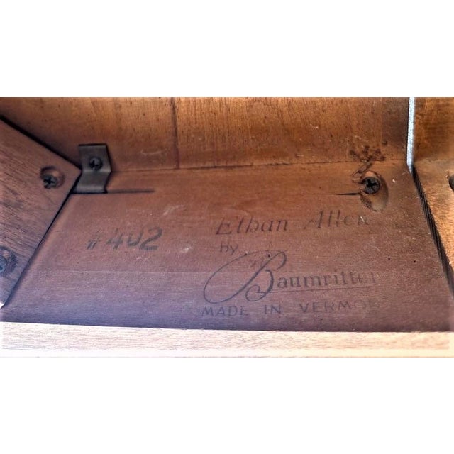 Early Baumritter Ethan Allen Walnut Drop Leaf Dining Table Made in