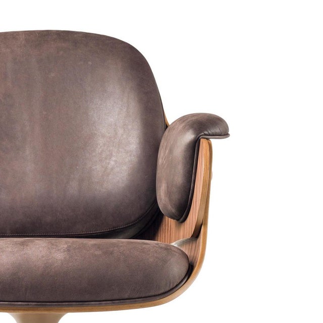 Plywood, Walnut & Leather Low Lounger Armchair by Jaime Hayon For Sale - Image 11 of 16