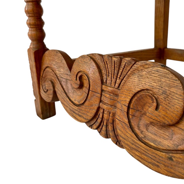 Pair of Mid 20th Century Carved Wooden and Woven Rope Armchairs For Sale In Los Angeles - Image 6 of 12