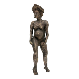 1960s Vintage Female Nude Bronze Figural Sculpture Studio Art ~ Signed Lana