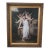 Large Framed Oil Print on Canvas of Girl & Cherubs For Sale