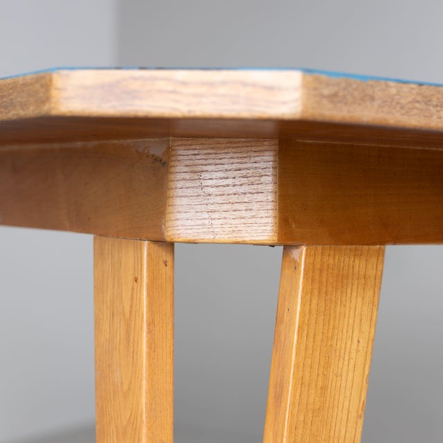 Rectangular Table with Blue Formica Top, 1950 For Sale - Image 13 of 14