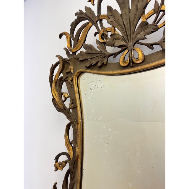 Swedish Art Nouveau Gilt Plaster Mirror With Floral Decoration, Circa 1890 For Sale In Atlanta - Image 6 of 18