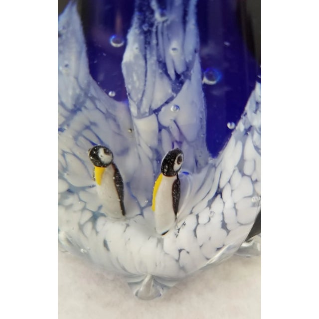 We love this extraordinary penguin glass paperweight for the amazing scene inside and the tall (for a paperweight) height....