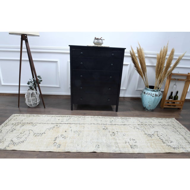 Persian 1970s Vintage Persian Handmade Wool Cotton Runner Rug For Sale - Image 3 of 11