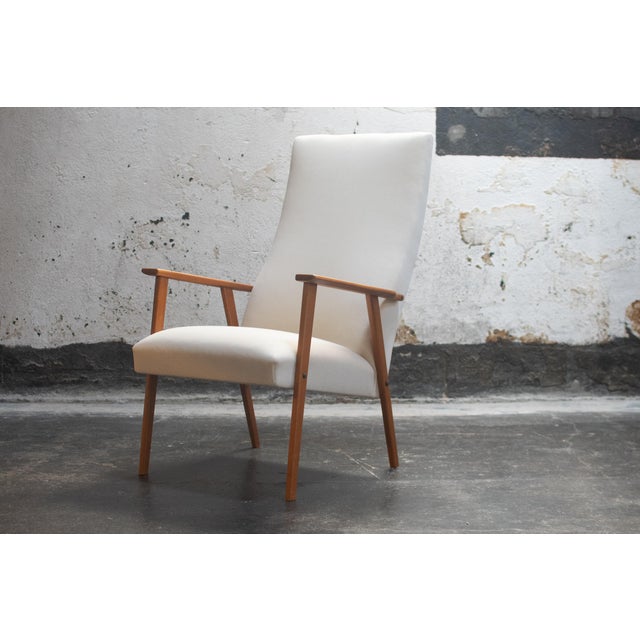 Scandinavian Modern Tall Back Easy Chair- Com Ready For Sale In Atlanta - Image 6 of 6