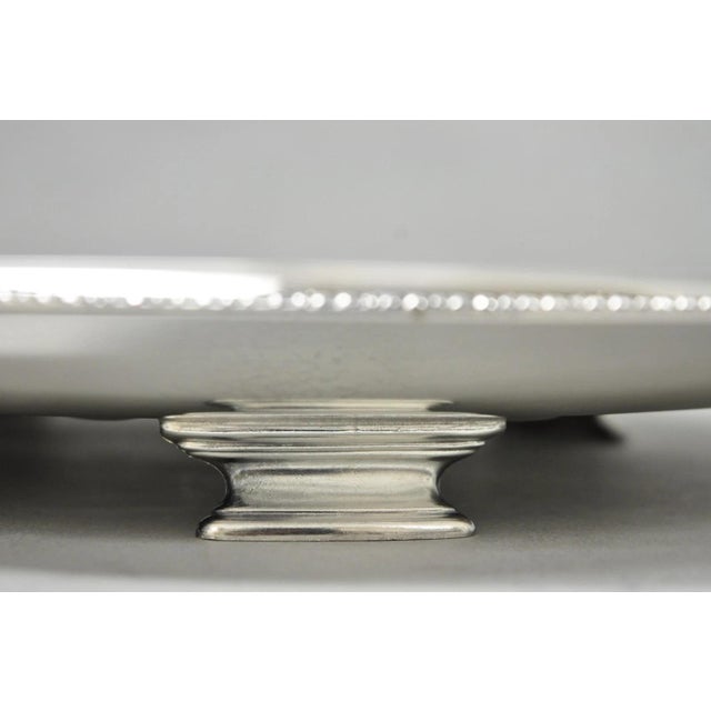 Traditional Vintage Oneida Silver Plated Regency Oval Meat Cutlery Serving Platter Tray For Sale - Image 3 of 12