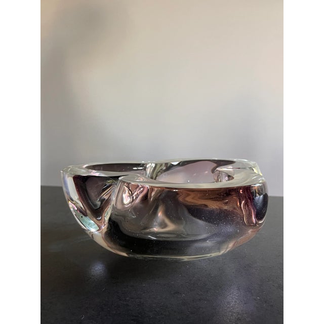 Large Transparent and Purple Murano Bowl, 1960s For Sale - Image 4 of 10