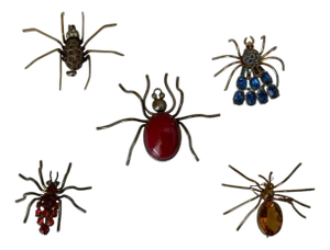 5 Piece Set of Vintage Ladies Bug Pins