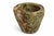18th Century Granite Stone Bowl Olive Green Mortar Planter 5 Lb For Sale - Image 6 of 11