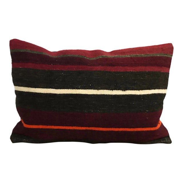 1960s Turkish Stripe Handmade Pillow Cover For Sale