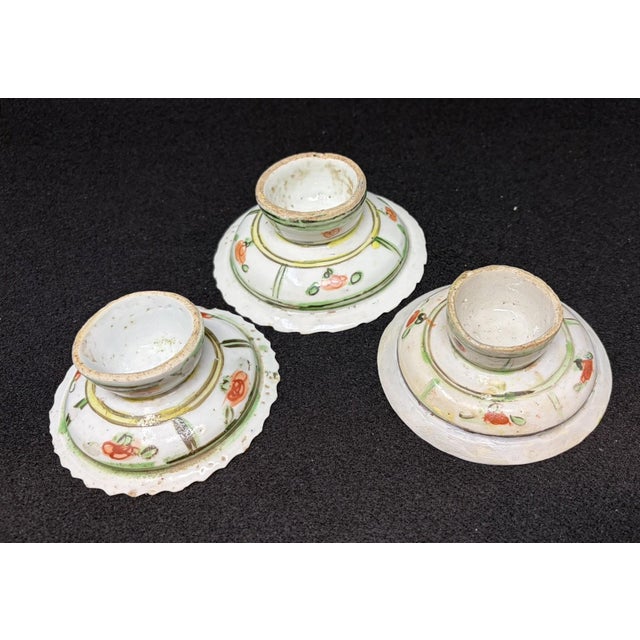 Set of Three Chinese Porcelain Tazza's For Sale - Image 4 of 8