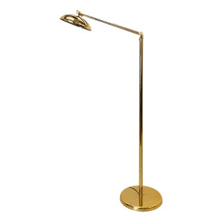 Vintage Style Reclining Gilt Floor Lamp, 2000s For Sale