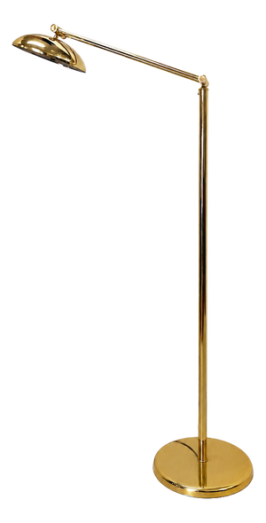 Vintage Style Reclining Gilt Floor Lamp, 2000s