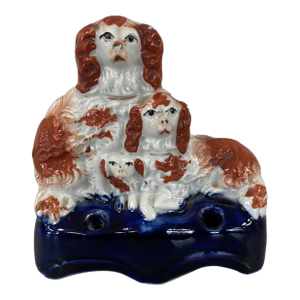 Late 19th Century Staffordshire Terrier Pen or Quill Holder