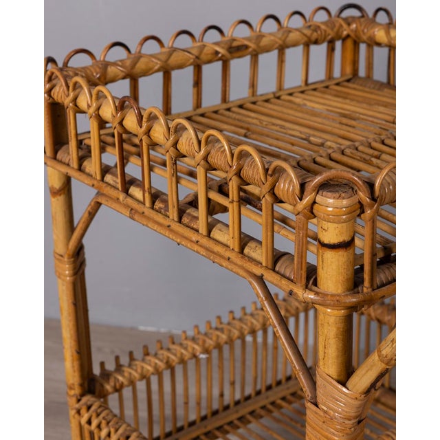 Vintage Bamboo Bar Trolley, Italy, 1960s For Sale - Image 9 of 11