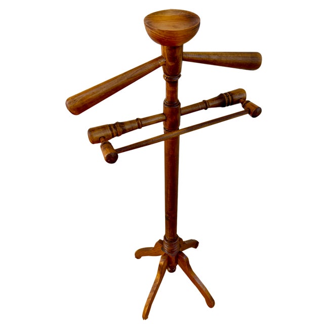 Vintage Spanish Coat Rack in Oak, 1950 For Sale