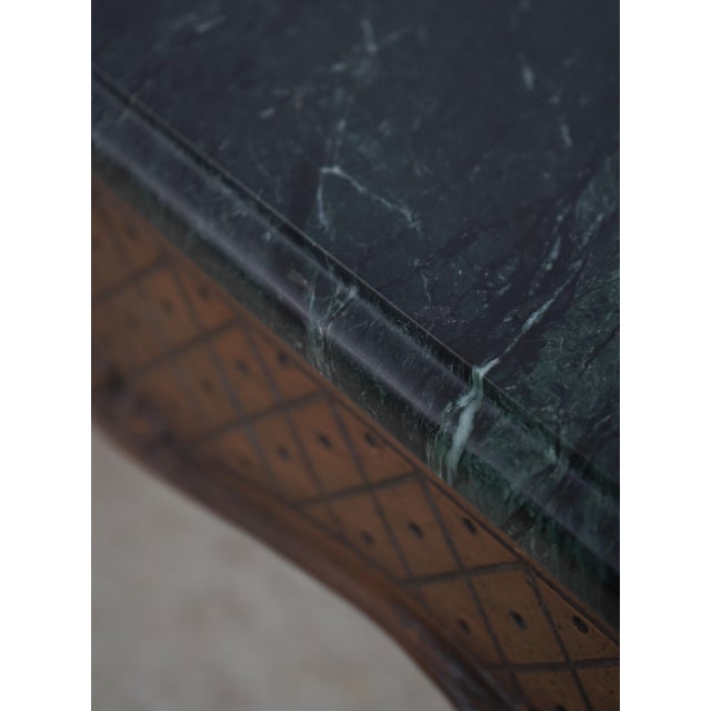 1950s French Louis XV Style Marble Top Console Table Server For Sale - Image 13 of 17