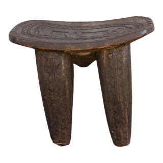 Primitive African Donkey Carved Senufo Table For Sale