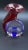 Glass Vintage 1990s Young and Constantin Murano Style Blown Glass Vase in Red, Clear and Blue With Controlled Bubbles For Sale - Image 7 of 7