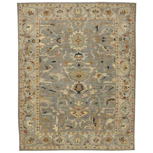 Neoclassical Style Turkish Oushak Area Rug 09 00 X 11 04 Chairish