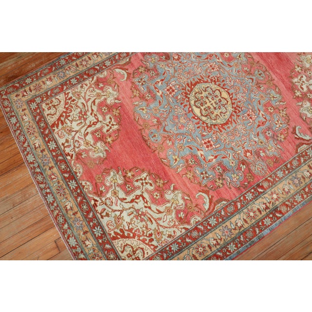 Persian Early 20th Century Zabihi Collection Persian Tafresh Rug - 4'5" x 6'2" For Sale - Image 3 of 9