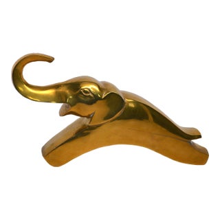 Dolbi Cashier Style Post Modern Brass Elephant For Sale